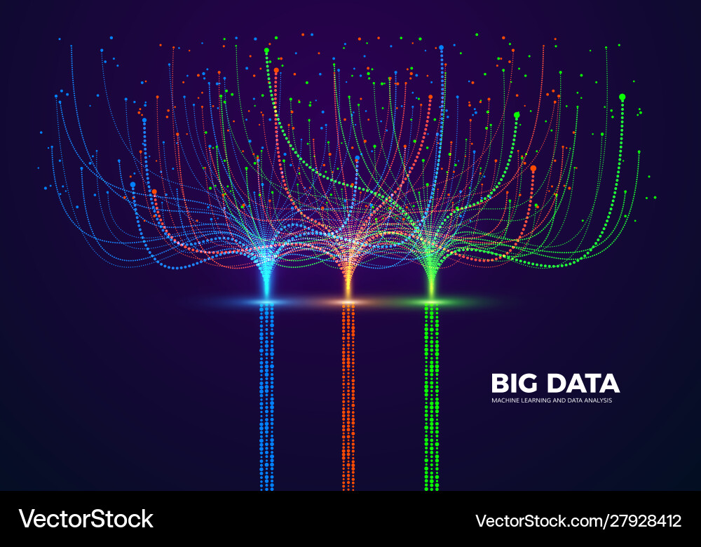Data Flow & Machine Learning vector image