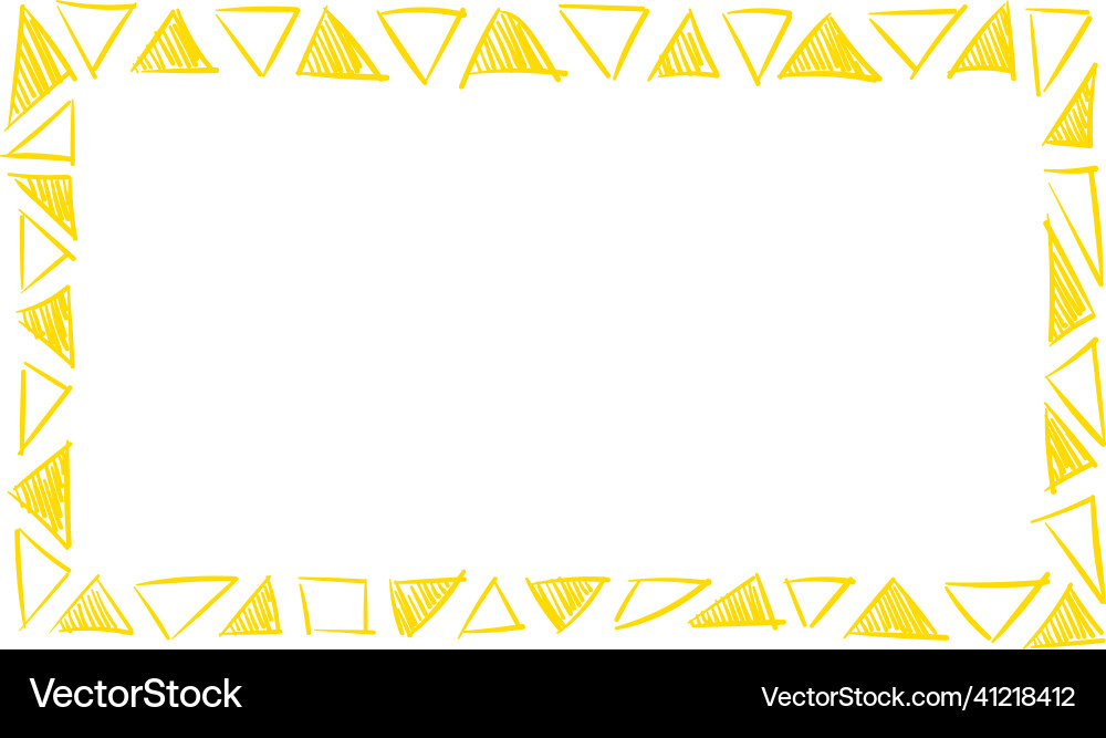 Funny text frame empty border with yellow Funny text frame empty border with yellow vector image