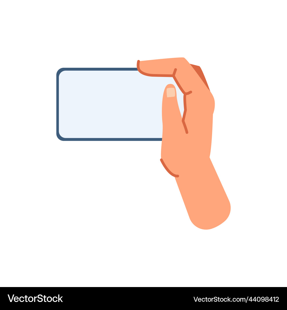 Handhaltendes Smartphone mit Bildschirm Handhaltendes Smartphone mit Bildschirm vektorbild