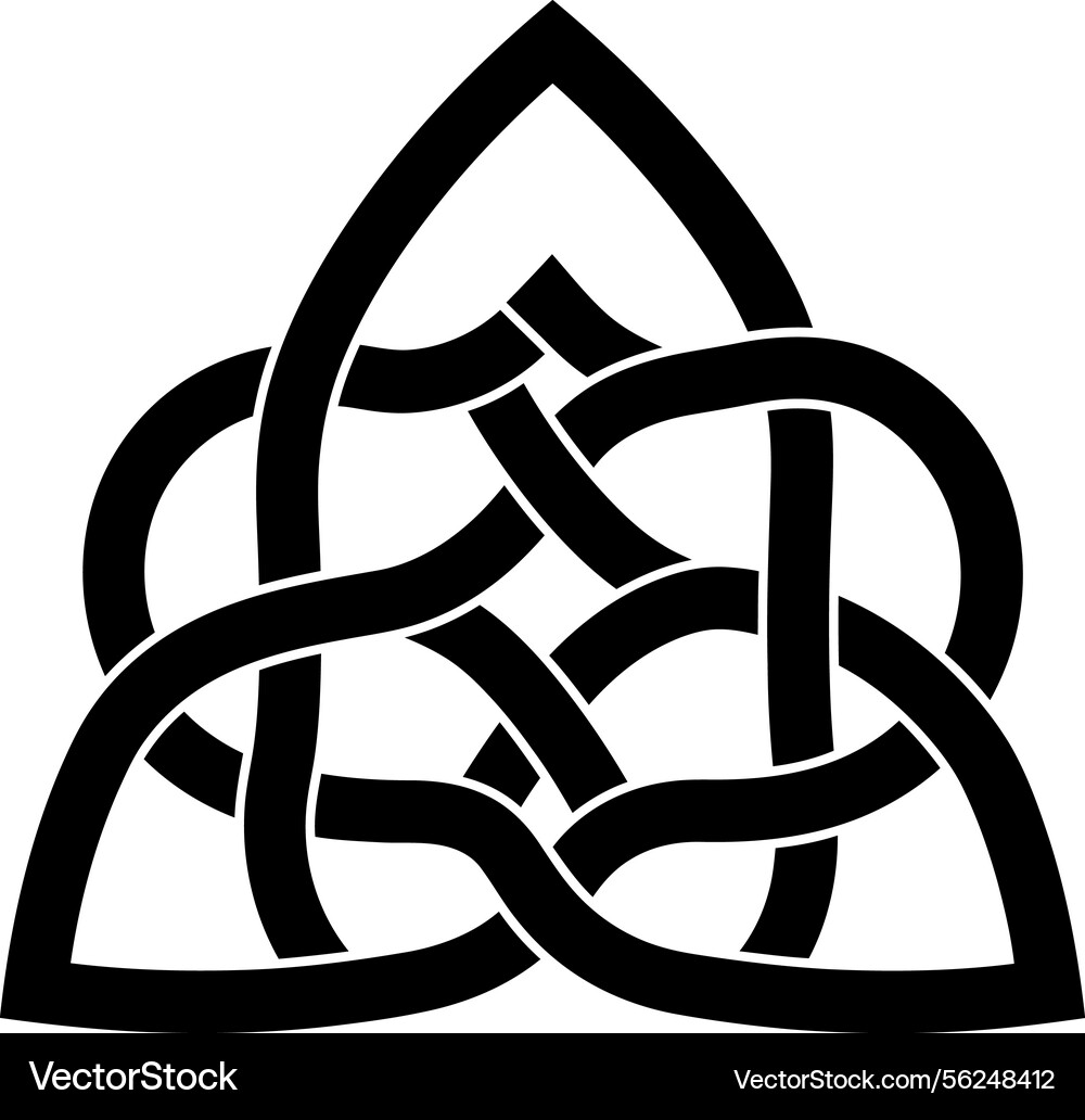 Intricate knot design featuring overlapping loops Intricate knot design featuring overlapping loops Vector Image