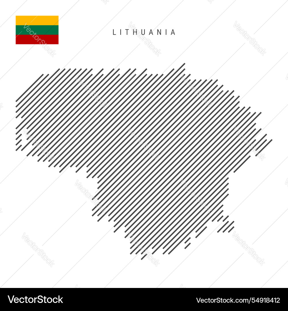 Lithuania map from pattern of black slanted Lithuania map from pattern of black slanted vector image