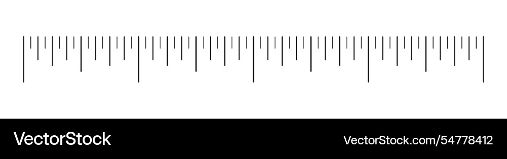 Measuring chart with 4 inches ruler scale length Measuring chart with 4 inches ruler scale length vector image
