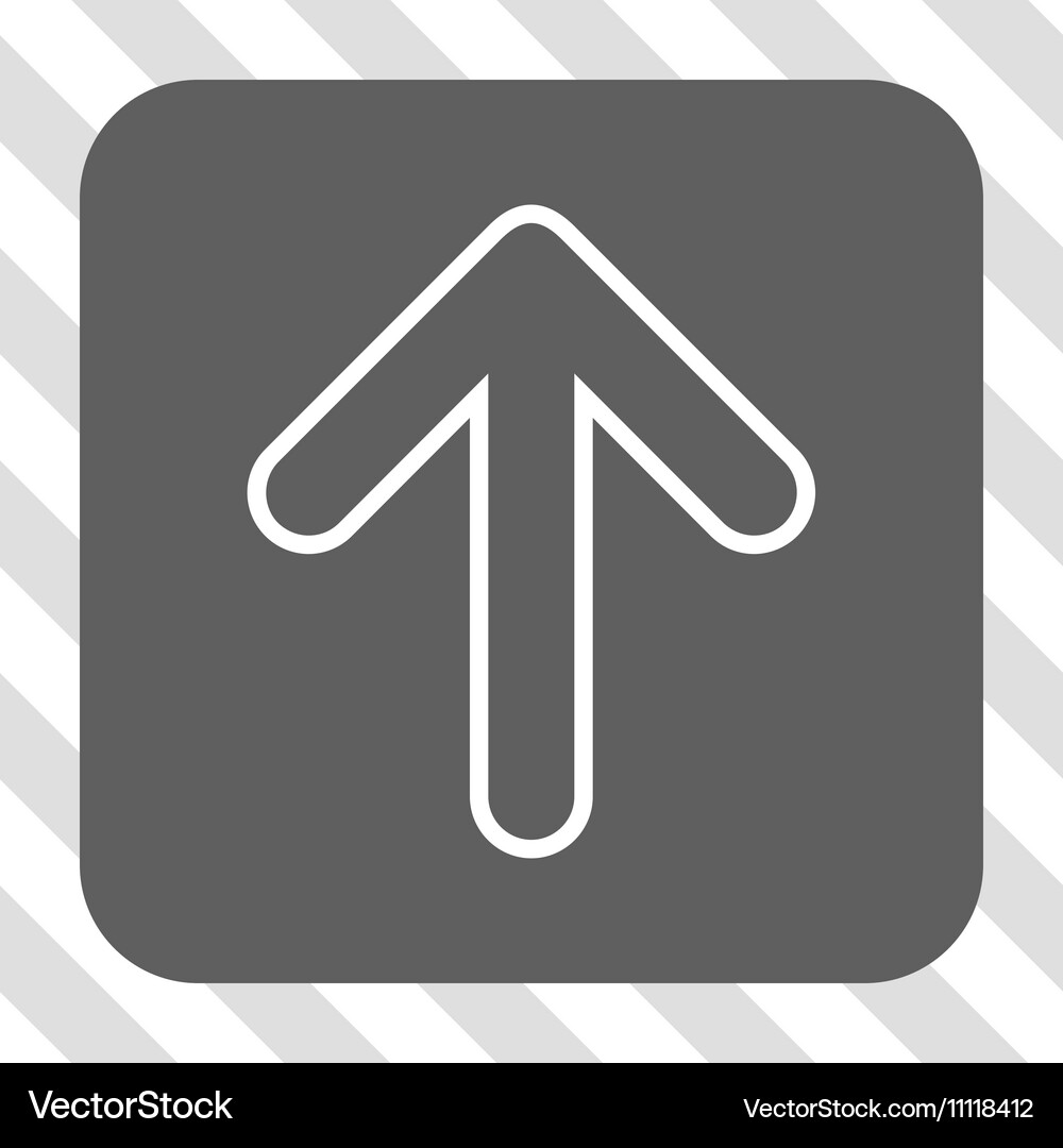 Rounded arrow up square button Vector Image