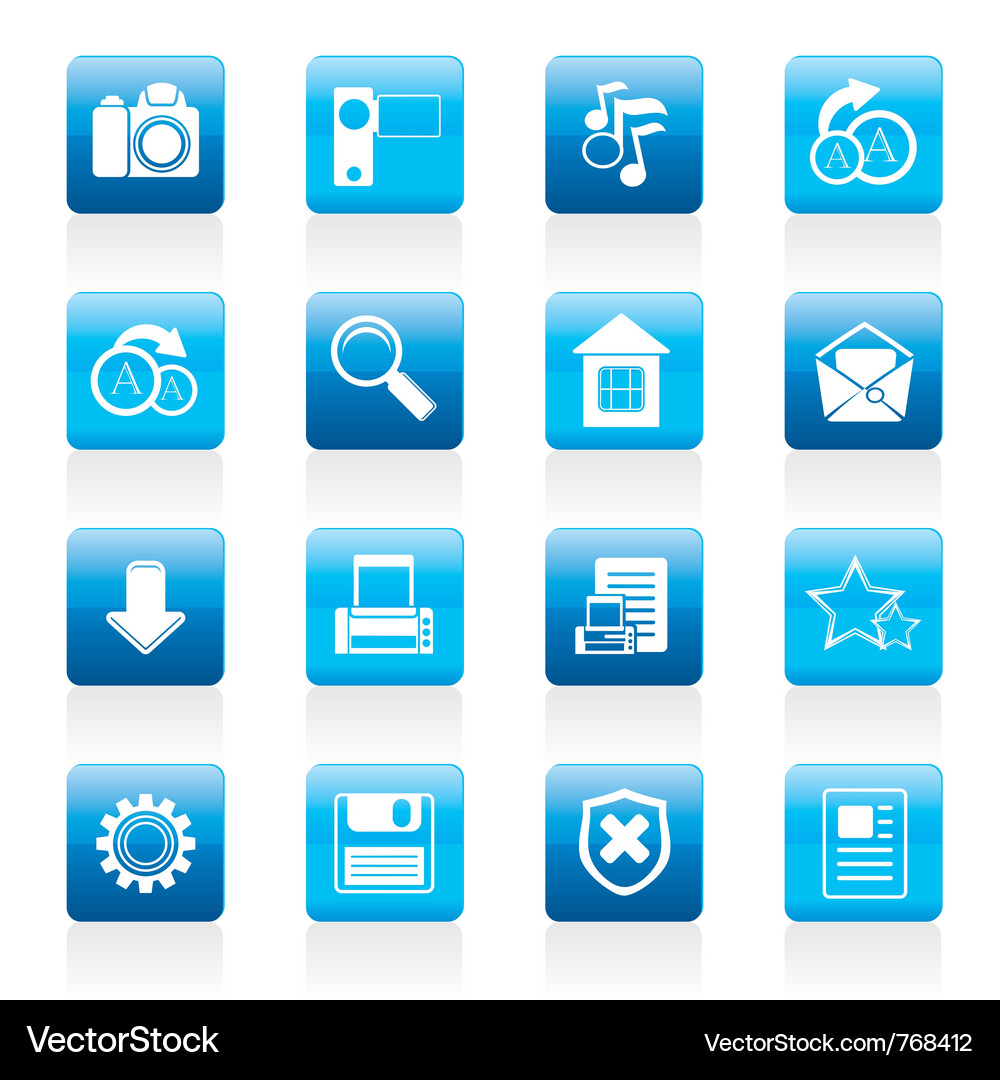 Simple internet and website icons Vector Image