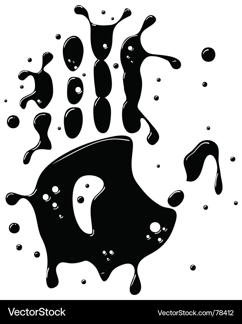 Splattered Palm Print Vector Image