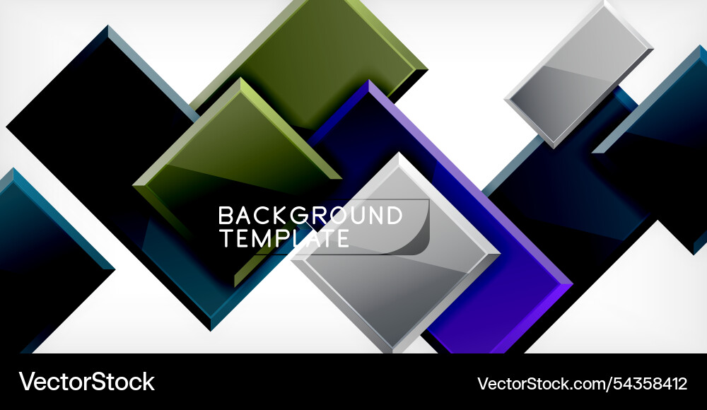 Square shape color abstract geometry Vector Image