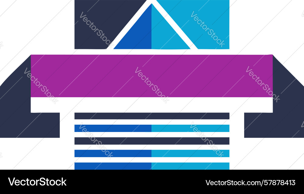 Abstract printer with document information output vector image