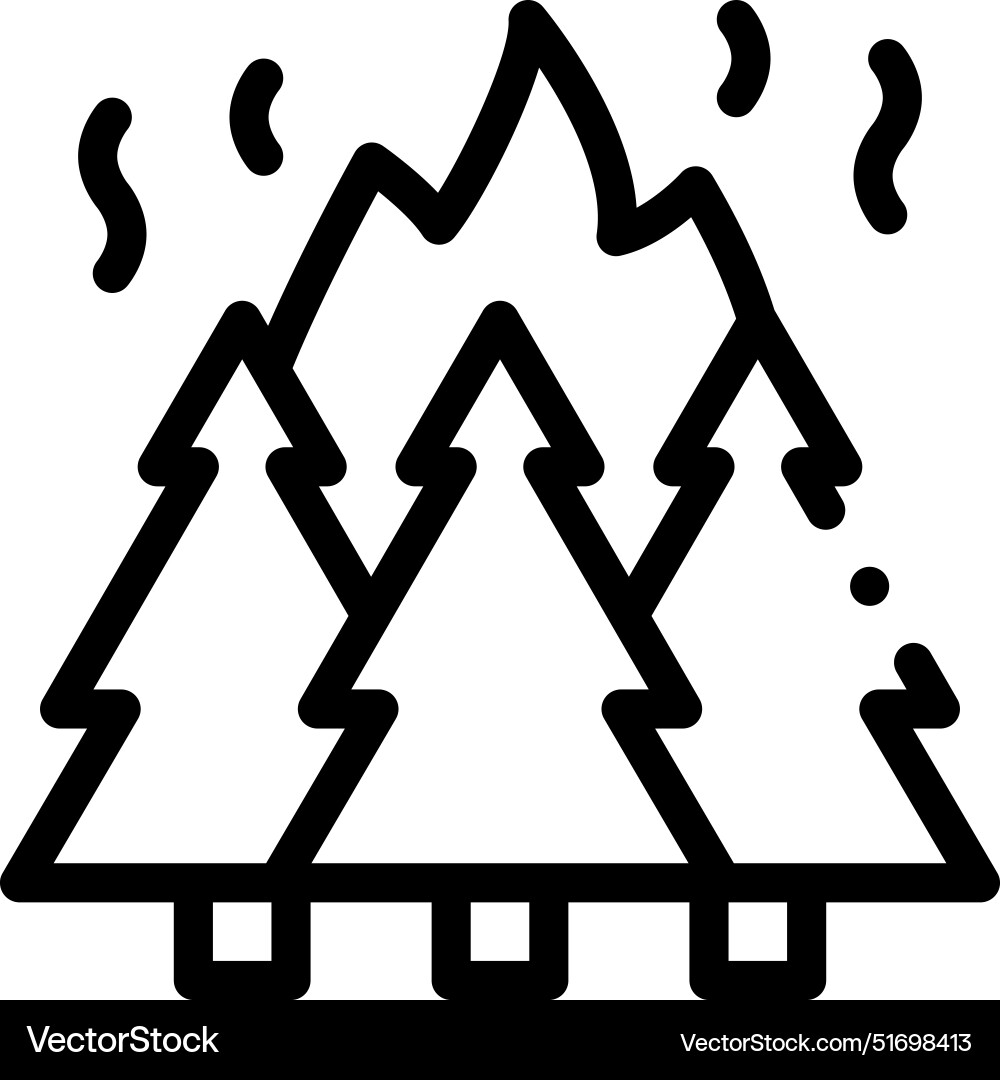 Burning icon thin linear style design isolated Burning icon thin linear style design isolated Vector Image