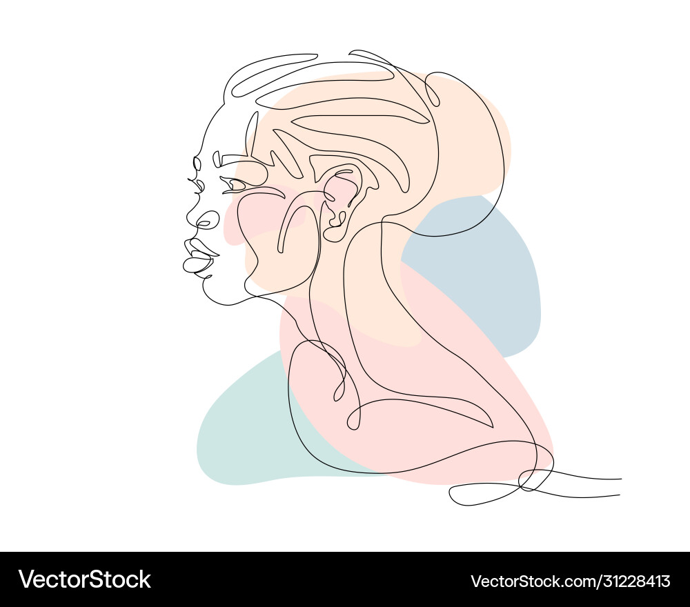 Cute Asian Girl with Pastel Spots Vector Image