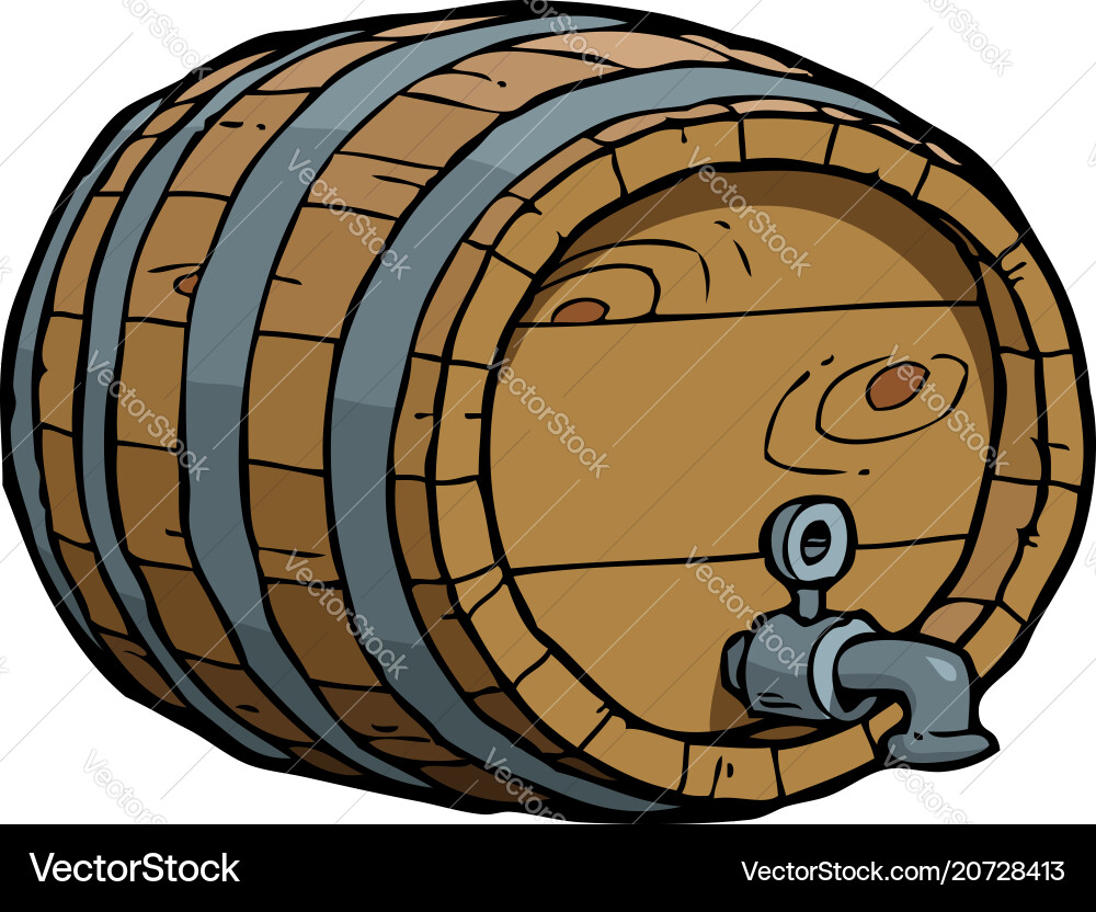 Doodle wine barrel Royalty Free Vector Image - VectorStock
