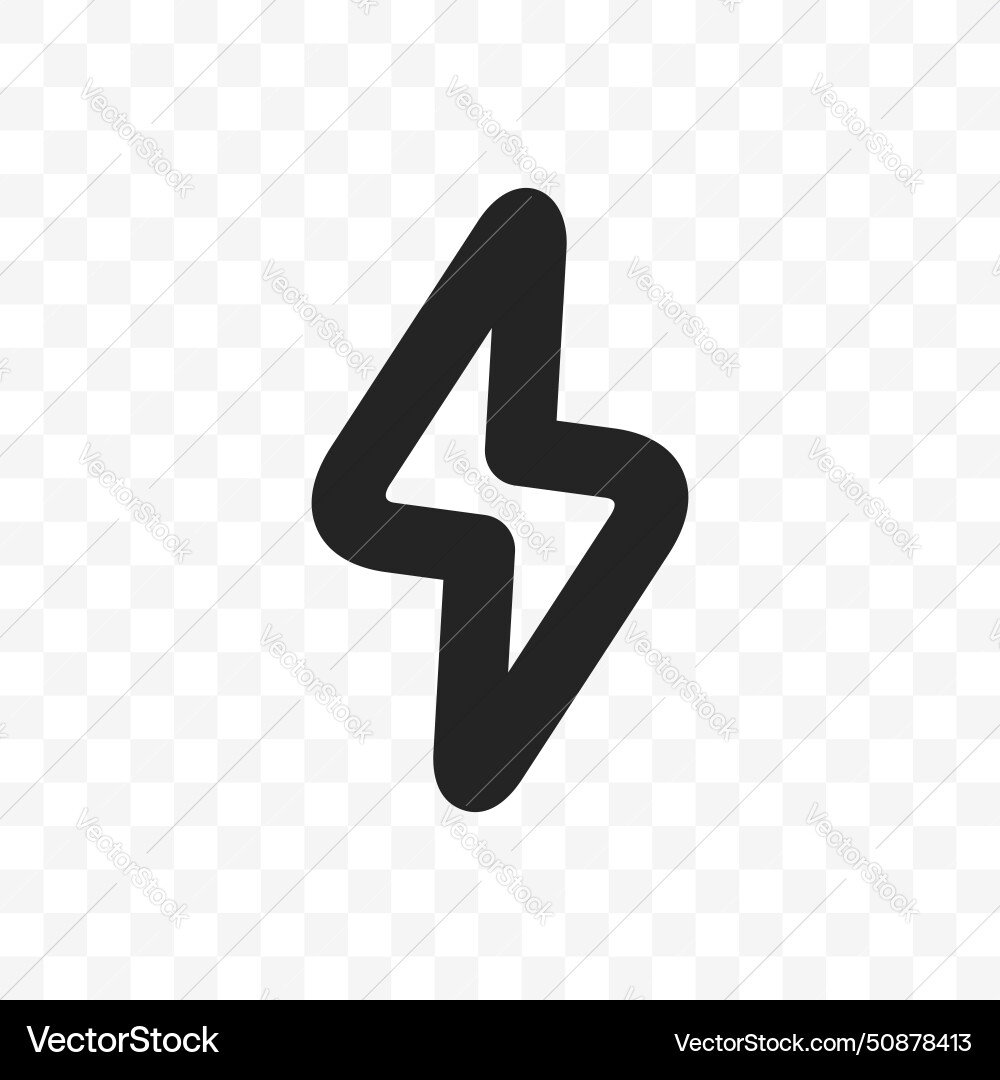 Lightning linear sign design Vector Image