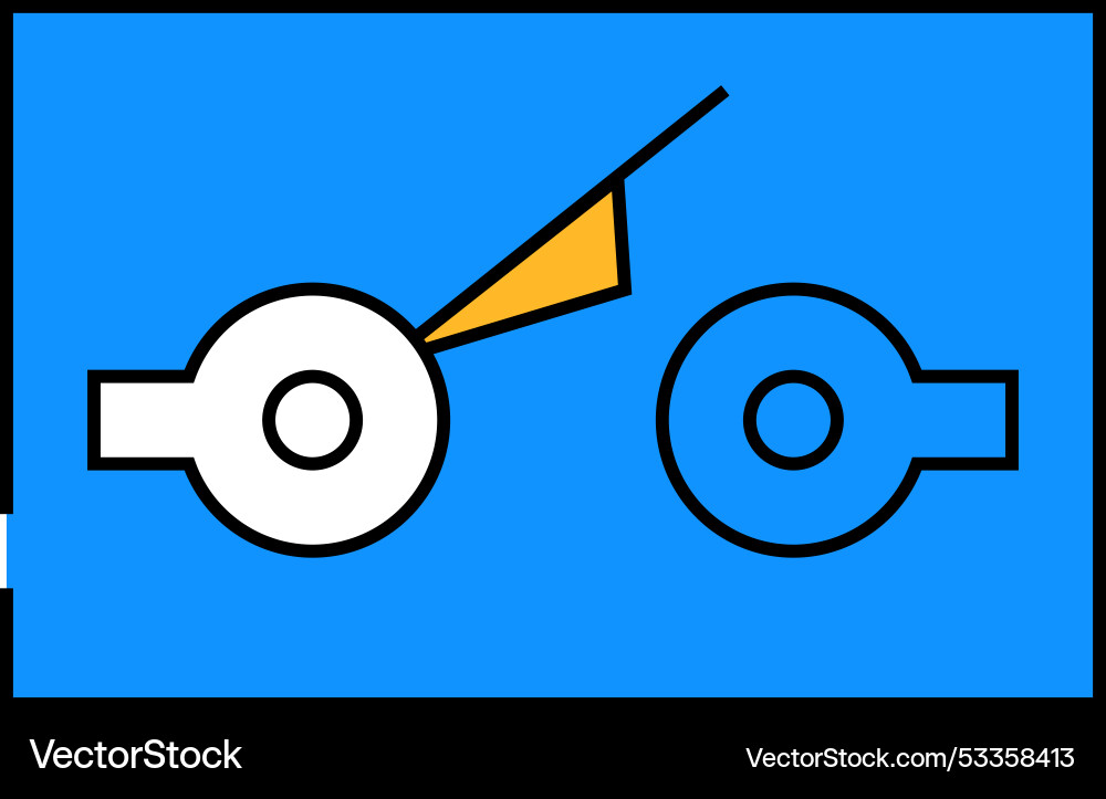 Limit switch mechanism icon color Limit switch mechanism icon color vector image