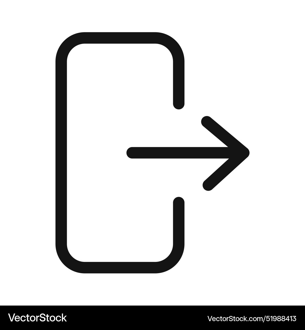 Logout icon mark in filled style Logout icon mark in filled style vector image