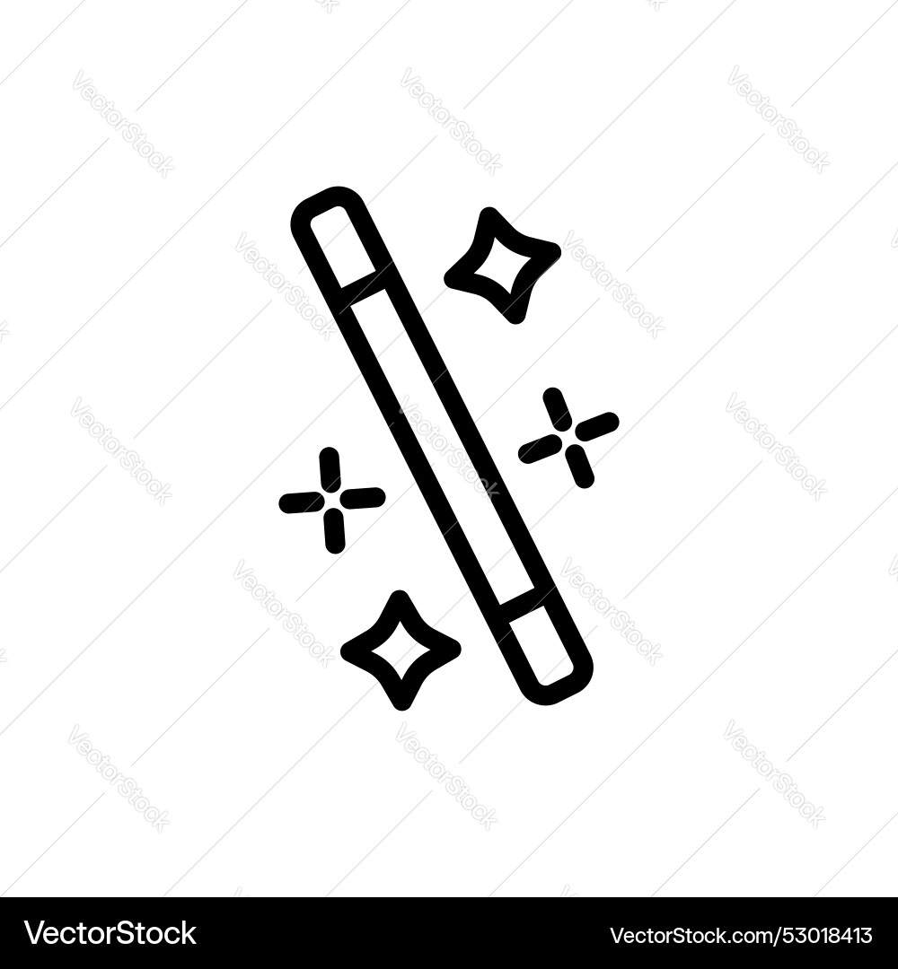 Magic wand icon set tool button Vector Image