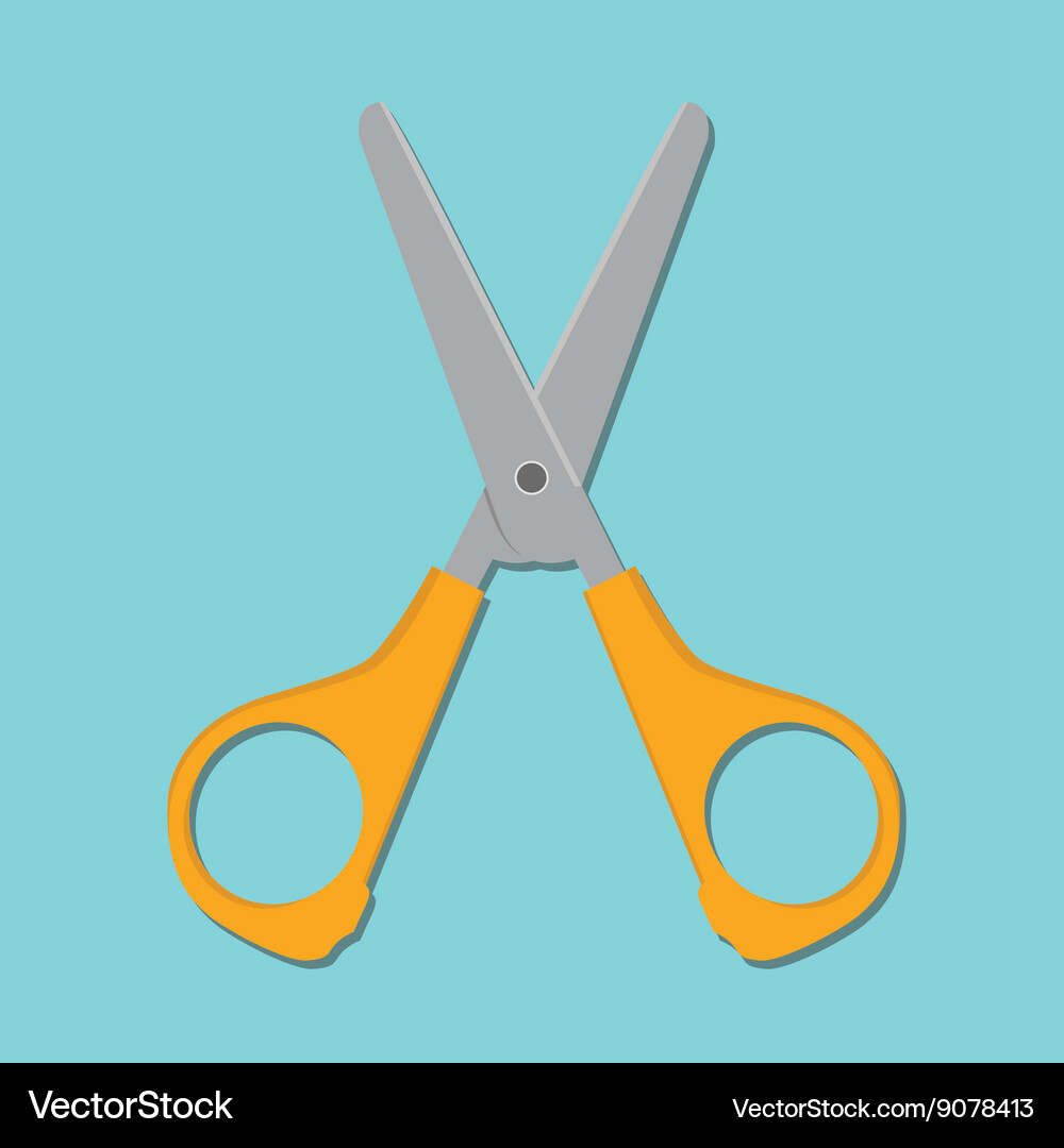 Scissors realistic icon symbol Vector Image