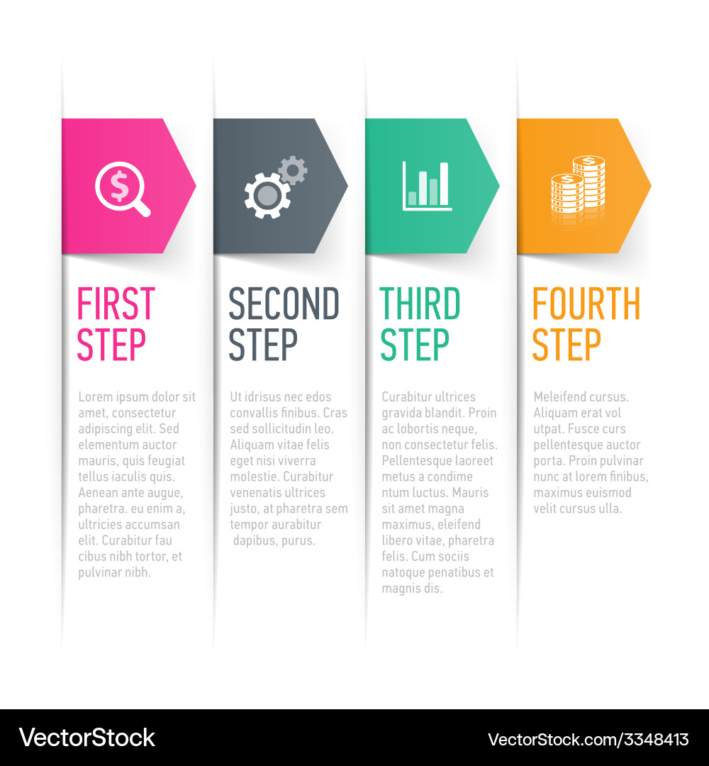 Sequential Text Boxes - Modern Layout vector image