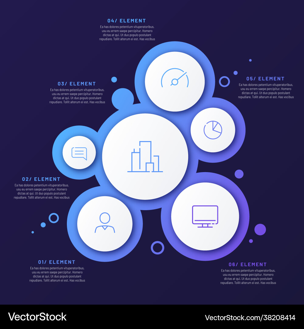Abstract gradient minimalistic infographic Vector Image