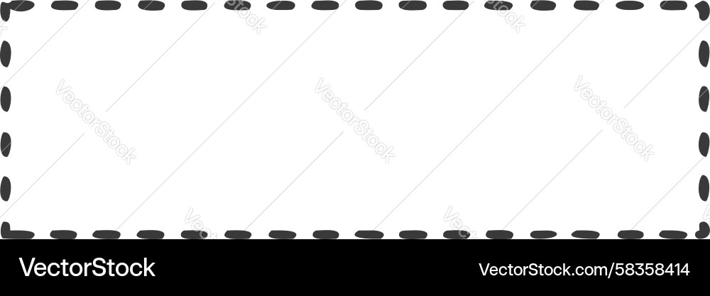 Dashed Rectangular Frame Vector Image