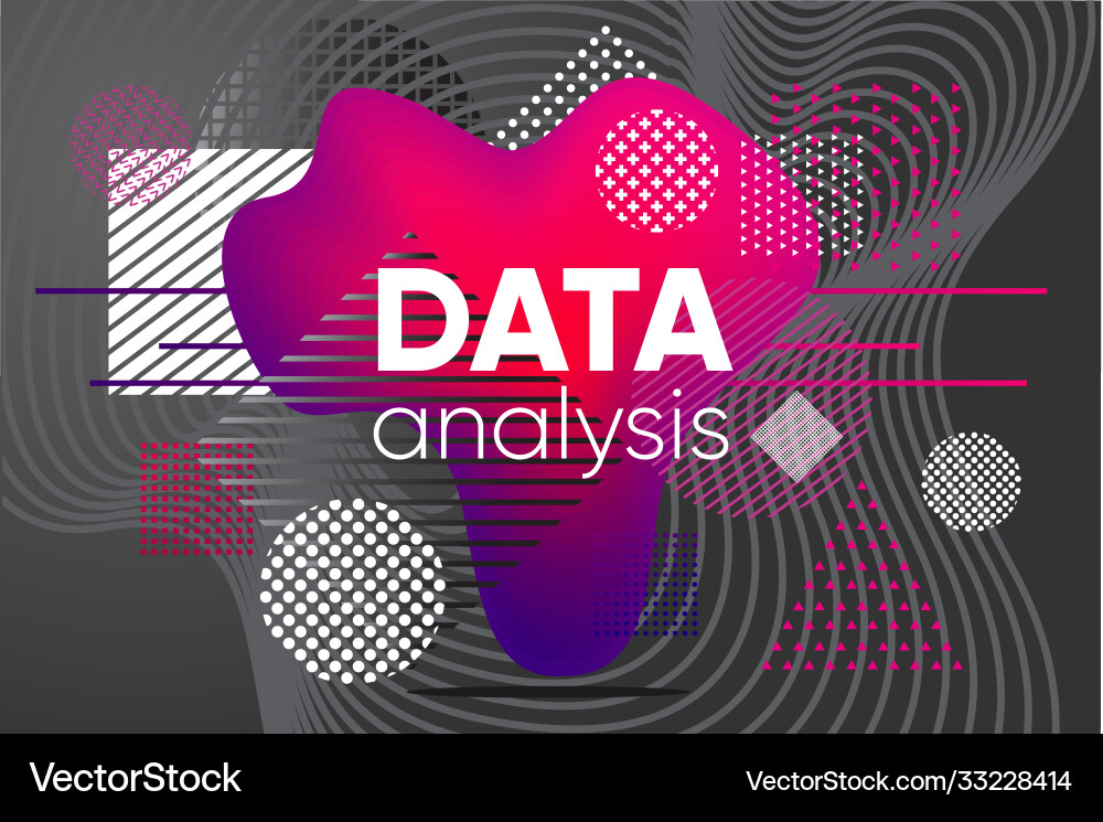 Data analysis background chaos analytics design Data analysis background chaos analytics design vector image