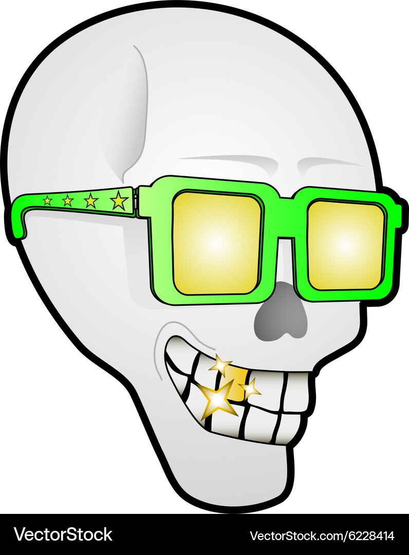 Funny skull face Vector Image
