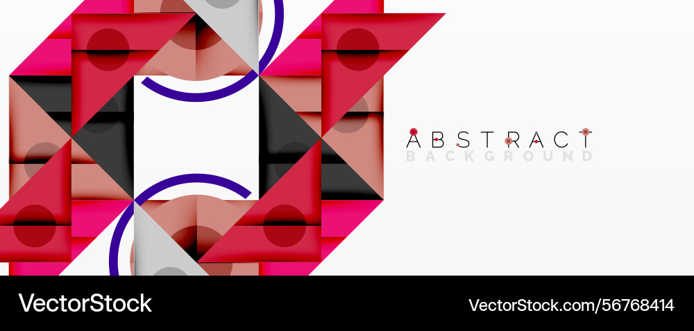 Geometric shapes create dynamic abstract pattern Geometric shapes create dynamic abstract pattern vector image