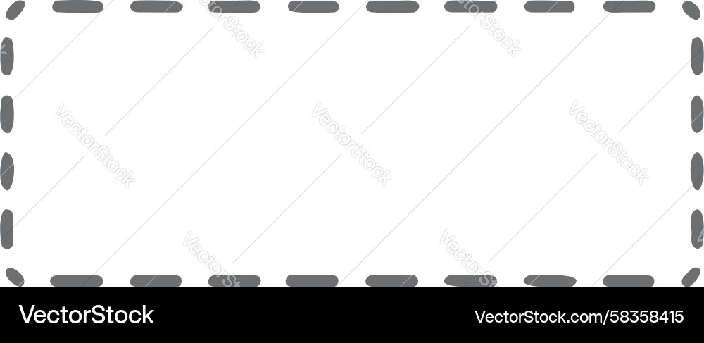 Dashed Rectangular Border Vector Image