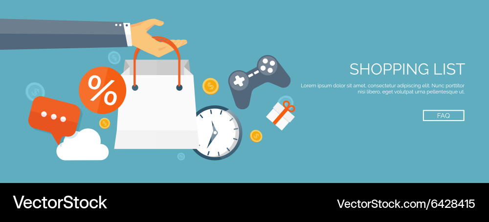 Flat header internet Vector Image