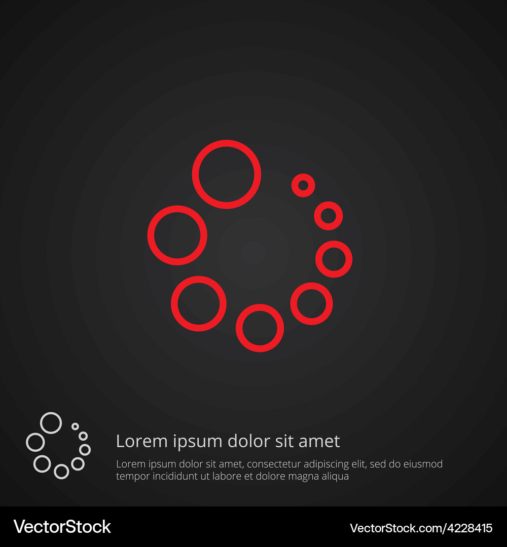 Loading Circle Outline Red Vector Image