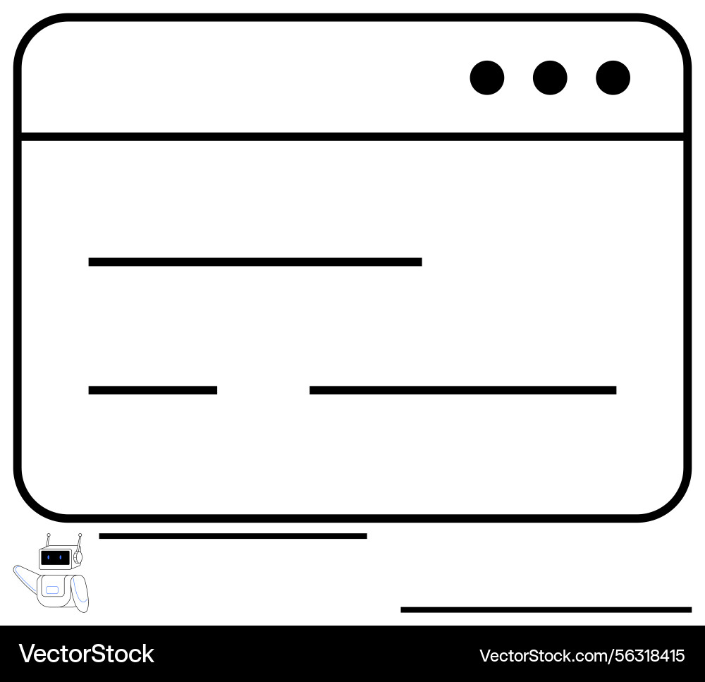 Modern Browser UI Mockup Vector Image