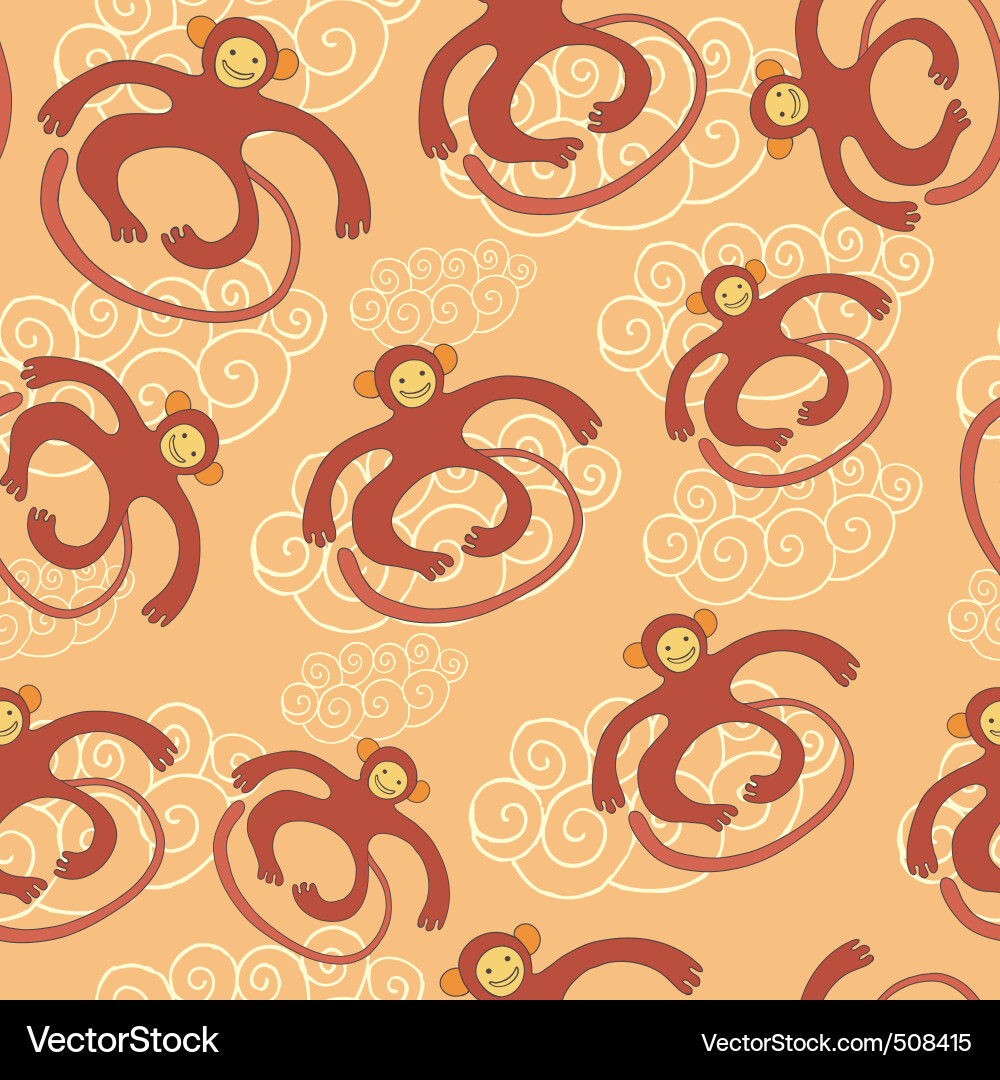 Monkey pattern vector image