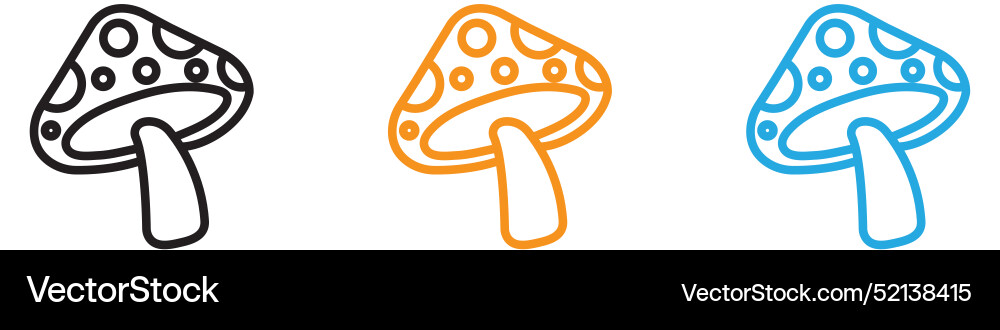 Mushroom logo set collection for web app ui Mushroom logo set collection for web app ui Vector Image