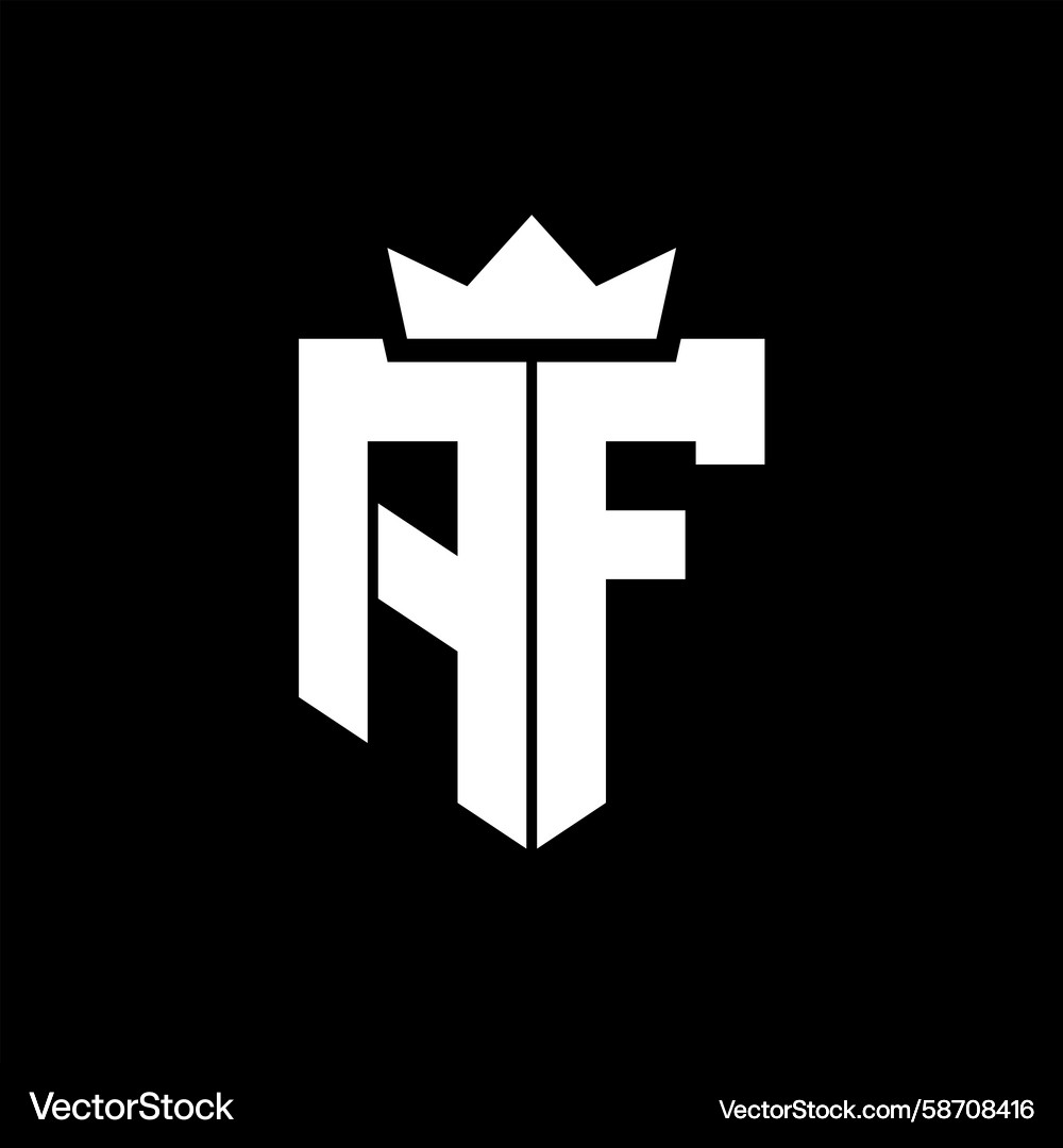 Af image of a shield with sharp geometric style Vector Image