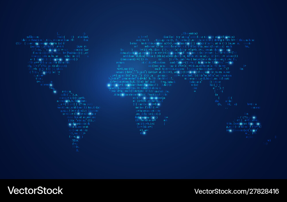 Coding world Royalty Free Vector Image - VectorStock