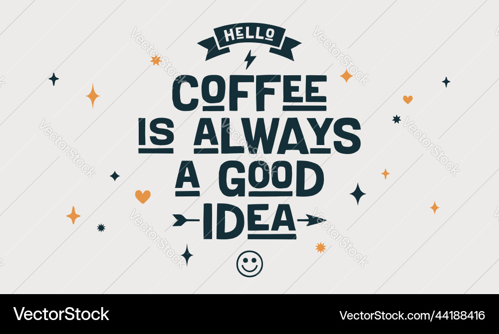 Coffee poster with hand drawn lettering Coffee poster with hand drawn lettering vector image