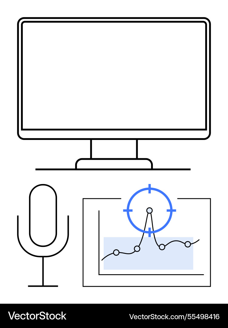 Data analysis and content creation tools Vector Image