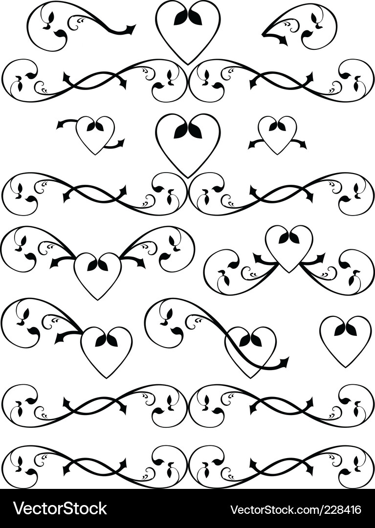 Elegant Scroll Decoration Set Vector Image