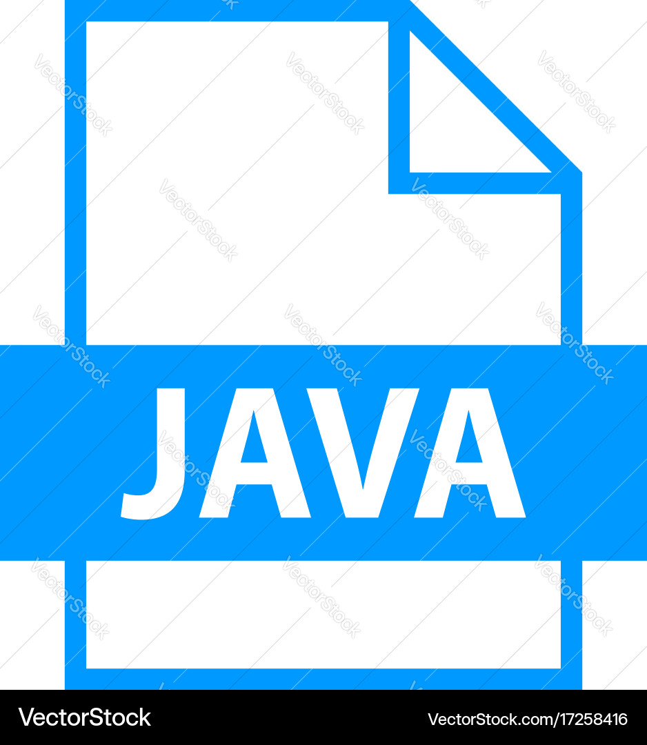File name extension java type vector image