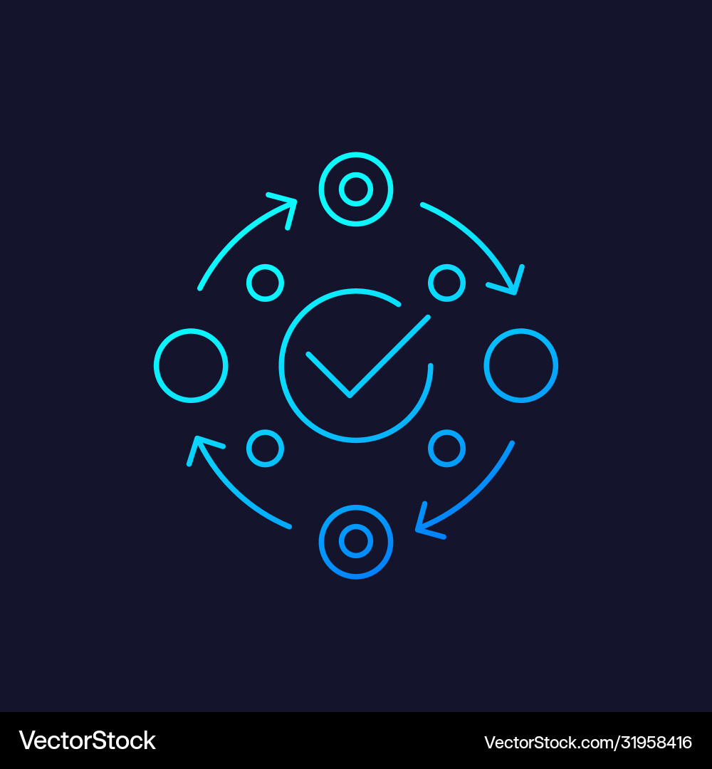 Methodology icon linear design Royalty Free Vector Image