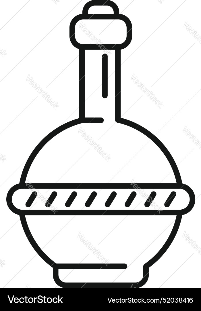 Round bottom flask is standing on white background Round bottom flask is standing on white background vector image