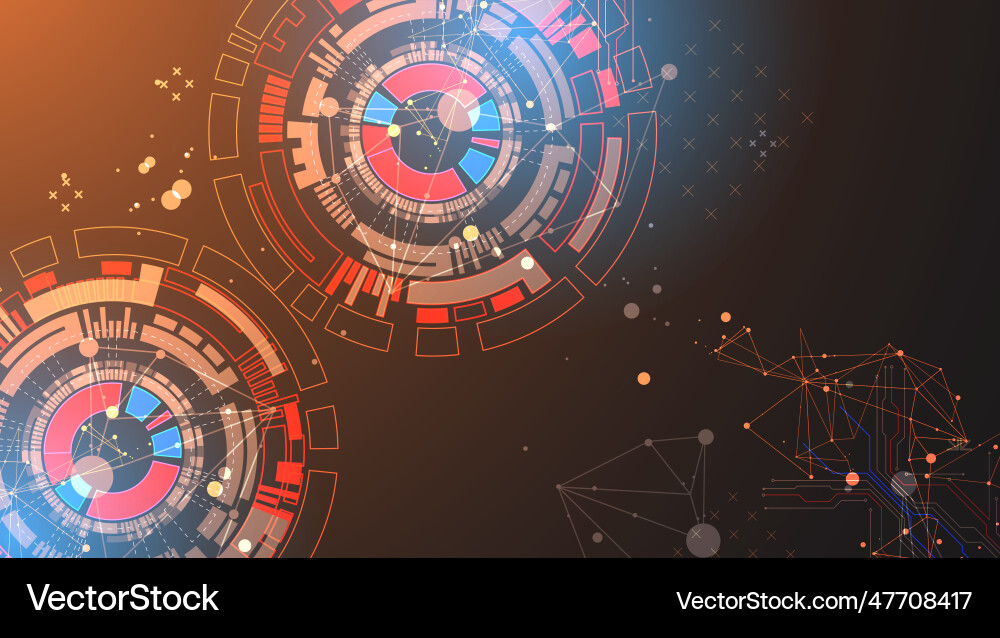Abstract background with plexus effect scientific Abstract background with plexus effect scientific Vector Image