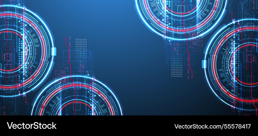 Abstraction on the theme of tech circles Abstraction on the theme of tech circles vector image