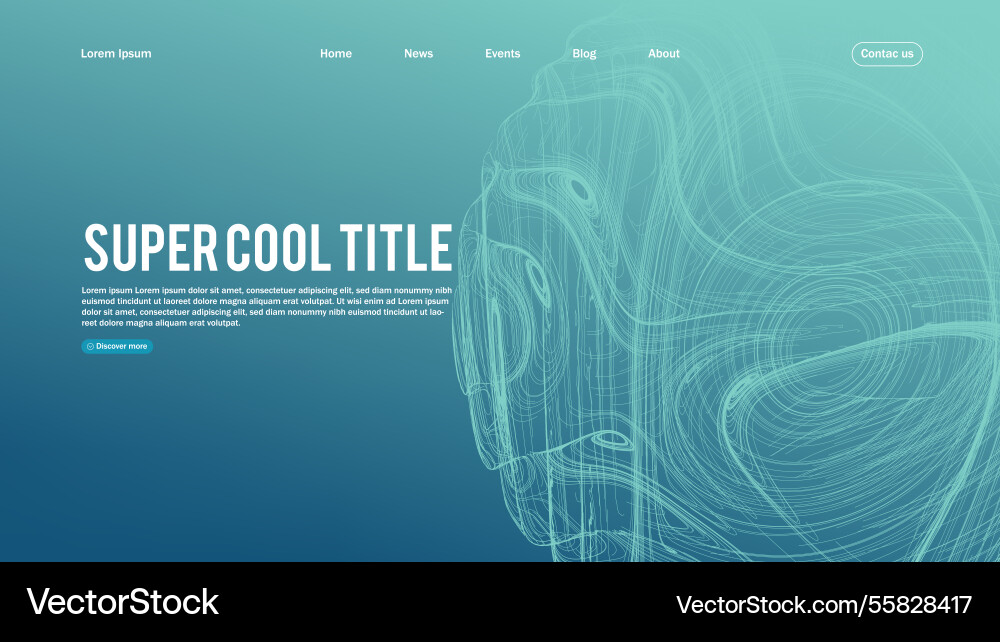Landing page abstract design with sphere element Landing page abstract design with sphere element vector image