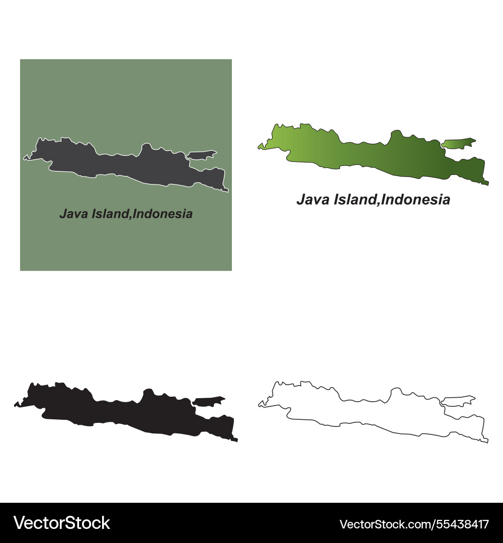 Map of java island Map of java island vector image