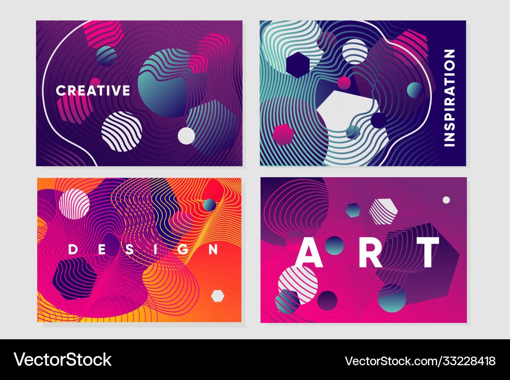 Abstract backgrounds set with curved lines Abstract backgrounds set with curved lines vector image