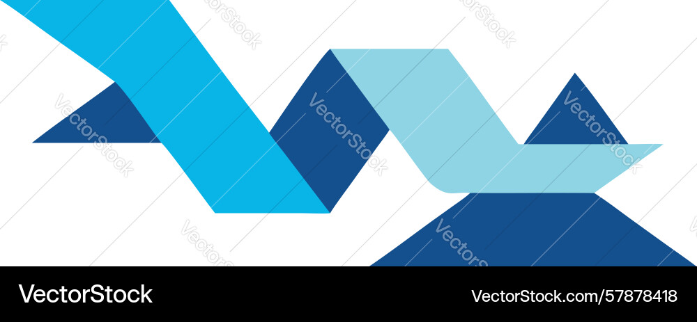 Abstract ribbon shape dynamic and flowing design Vector Image