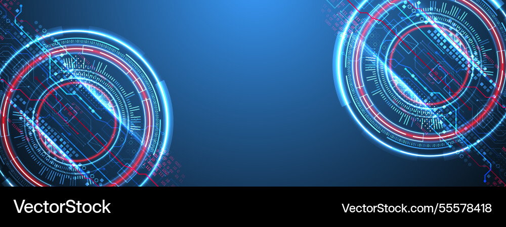 Abstraction on the theme of tech circles Abstraction on the theme of tech circles vector image