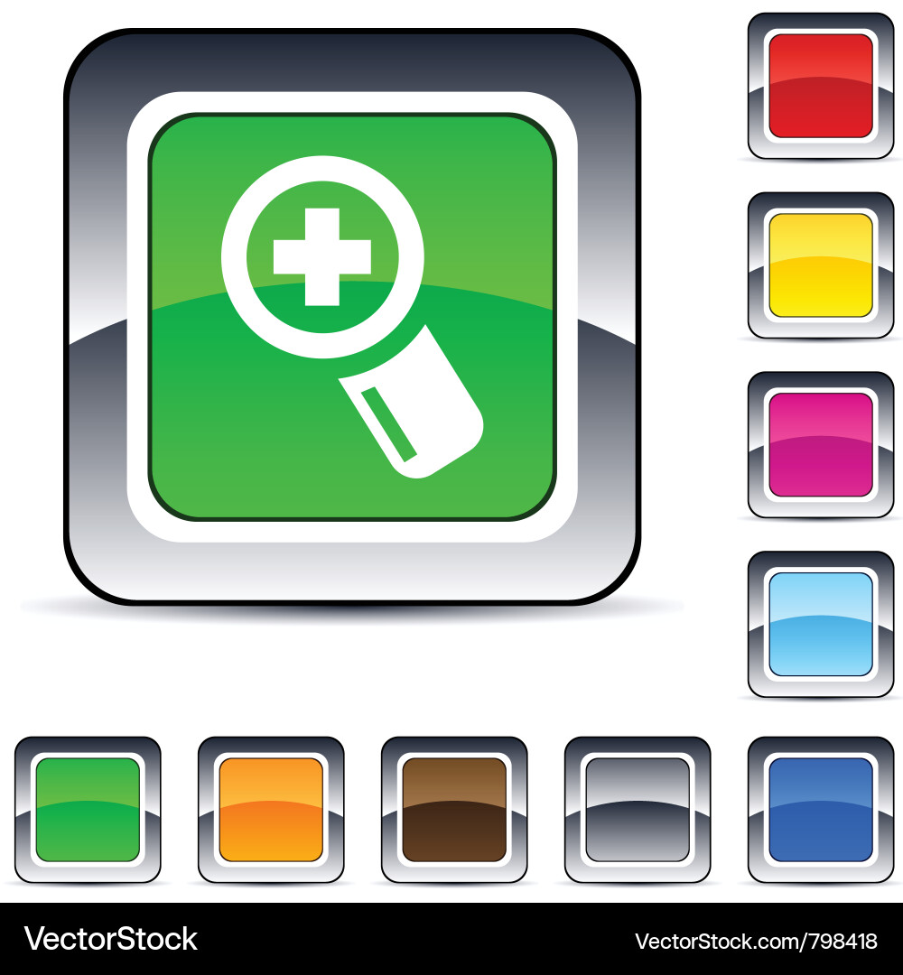 Add square button Vector Image