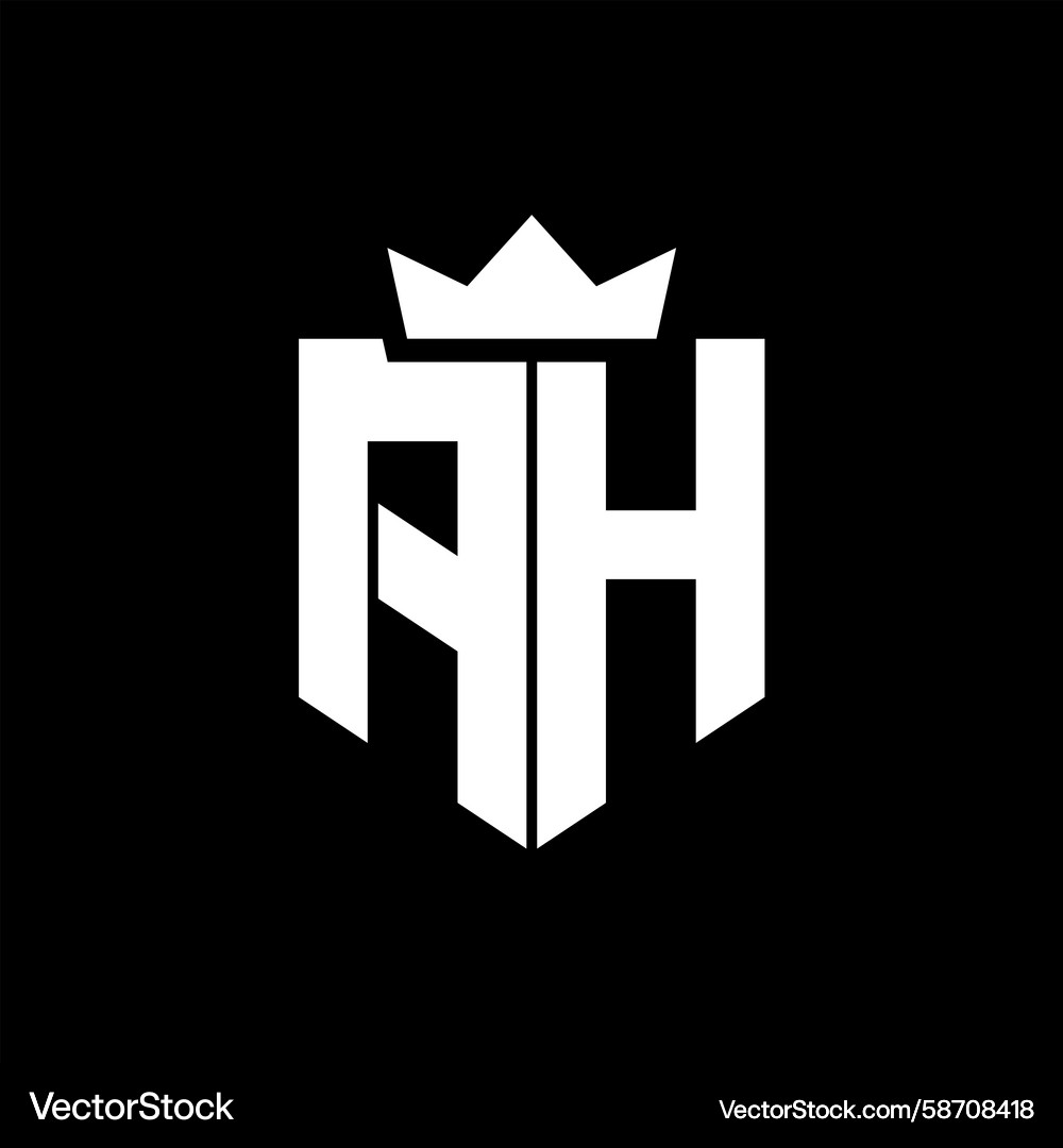 Ah image of a shield with sharp geometric style Vector Image