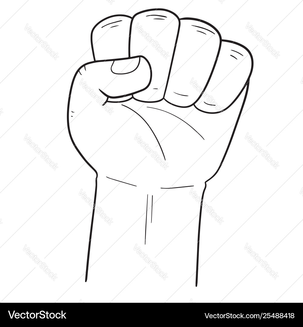 Cartoon fist vector image