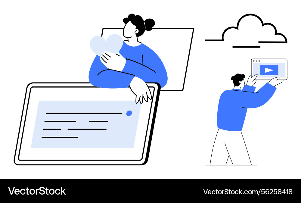 Digital connection through technology featuring vector image